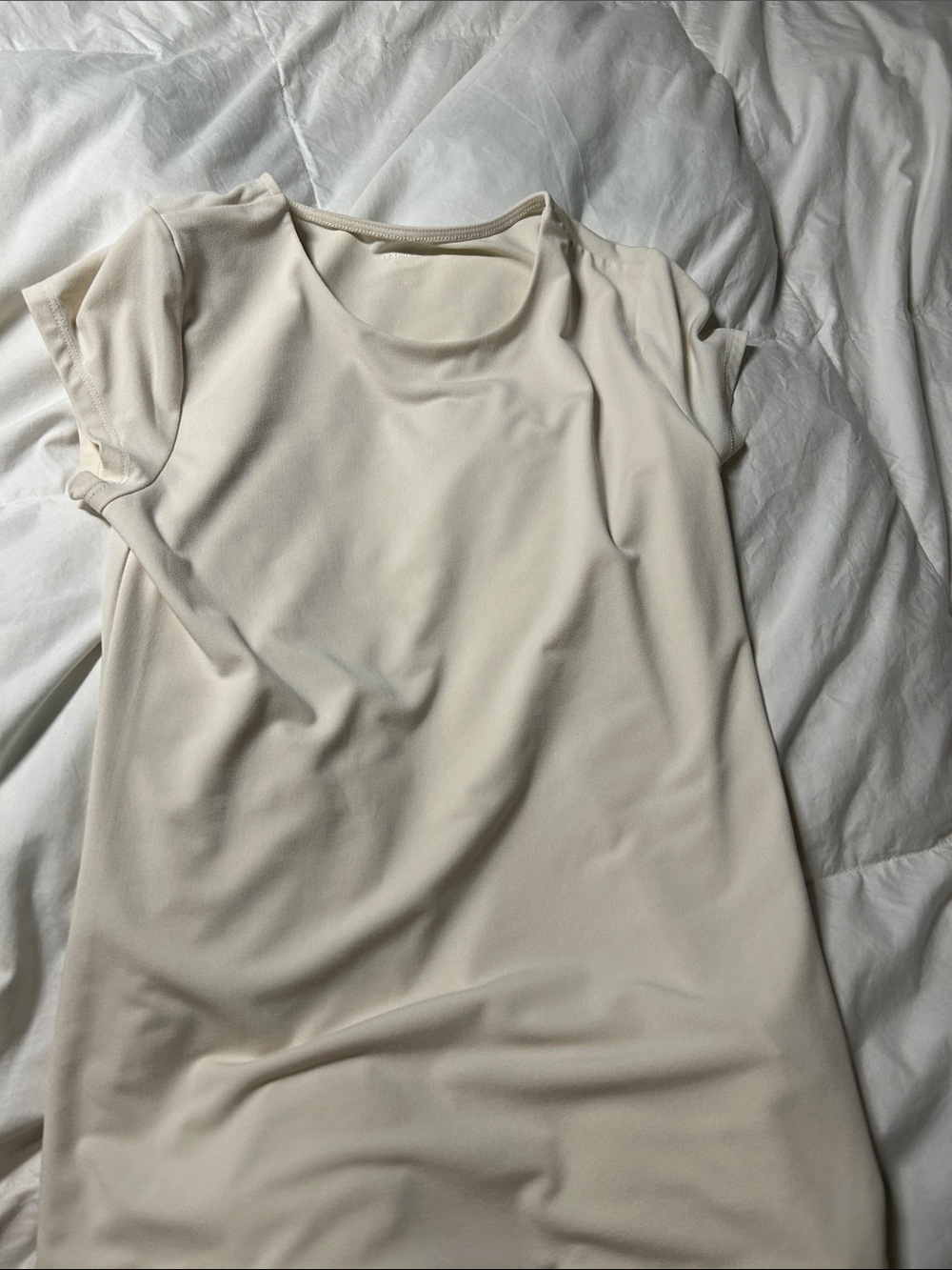 Express Short Sleeve Tee in Light Cream